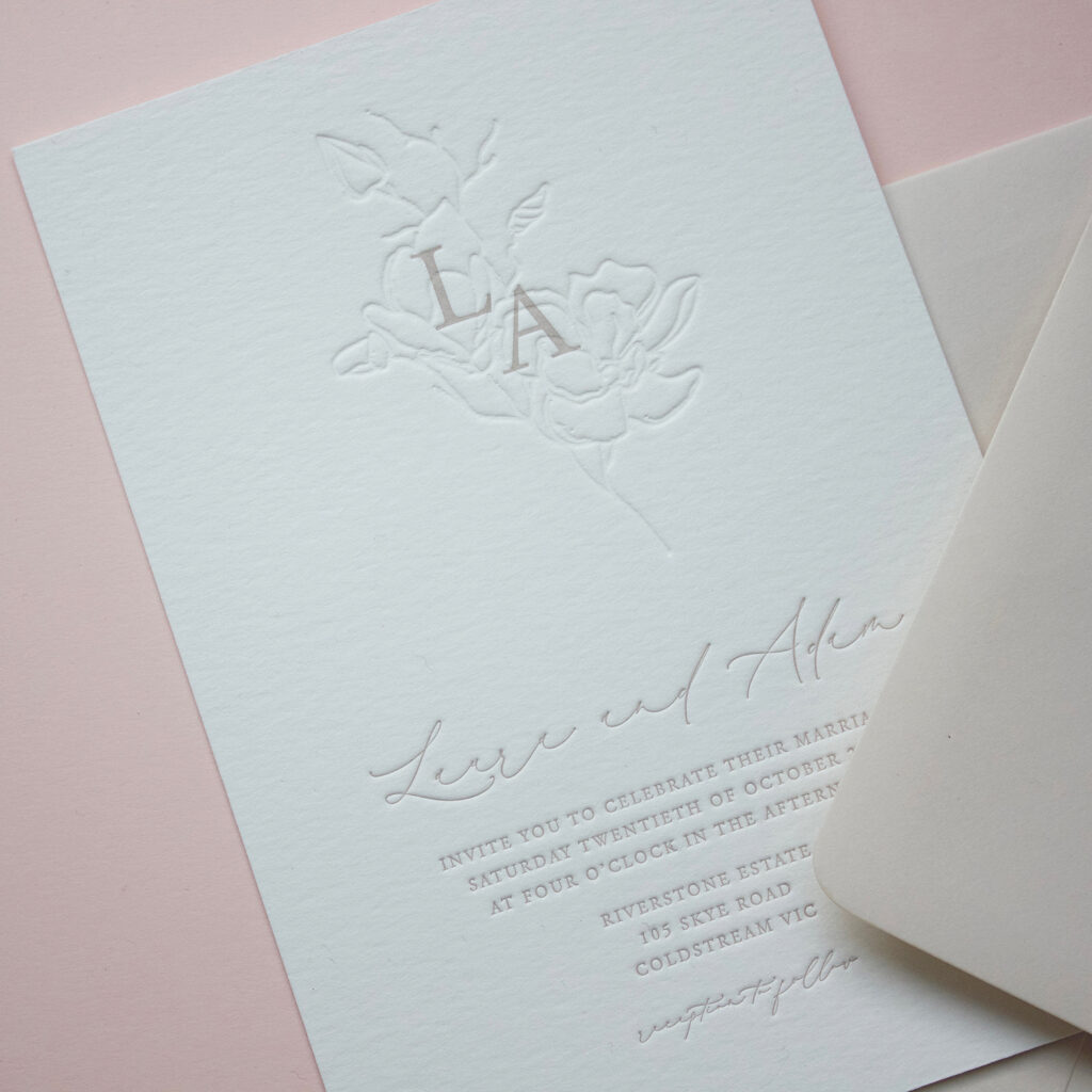 letterpress wedding invitation printing