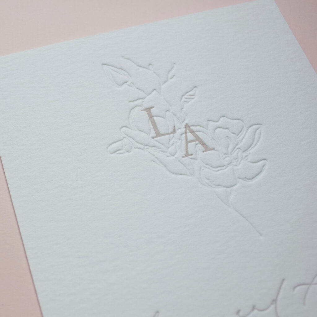 letterpress wedding invitation print
