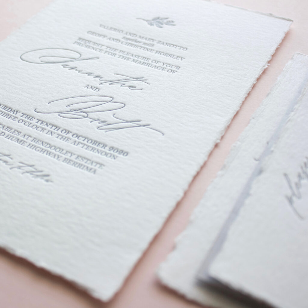 Wedding Letterpress invitations